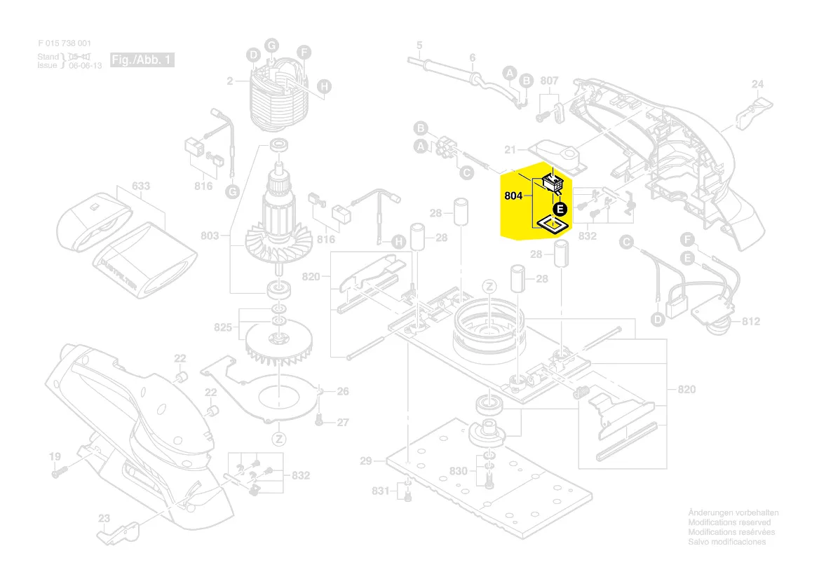 Interrupteur réf. 2 610 395 648 Skil